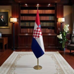 drapeau Croatie avec pied