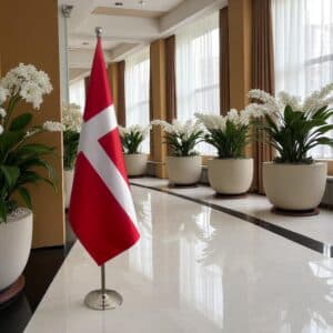 drapeau Danemark sur pied