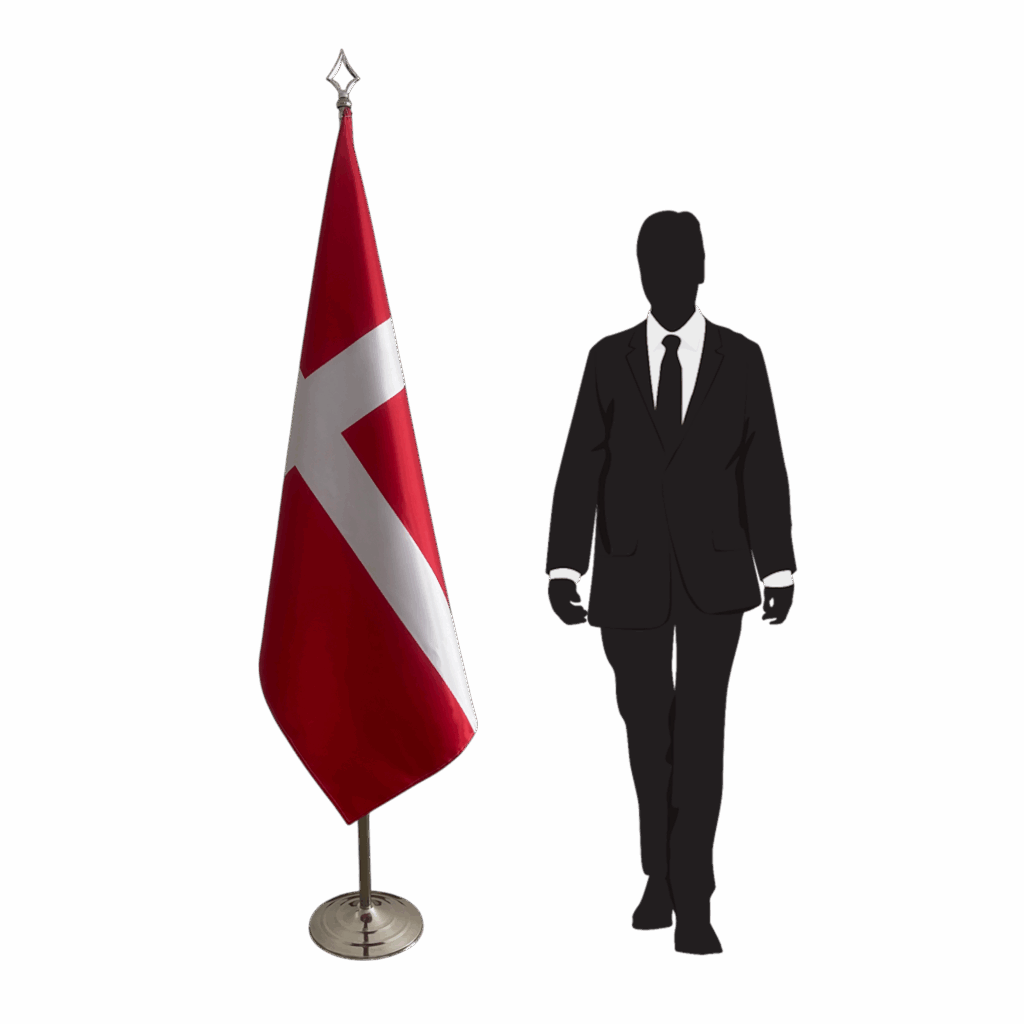 Denmark flag on stand