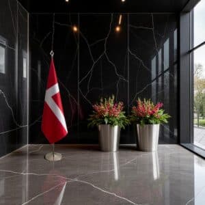 drapeau Danemark sur hampe