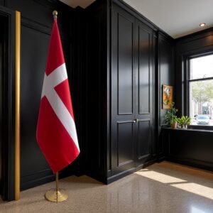 drapeau Danemark avec pied
