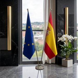 drapeau espagne et UE