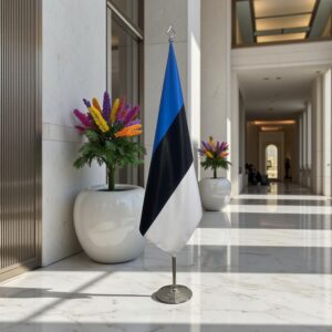 drapeau estonie avec pied