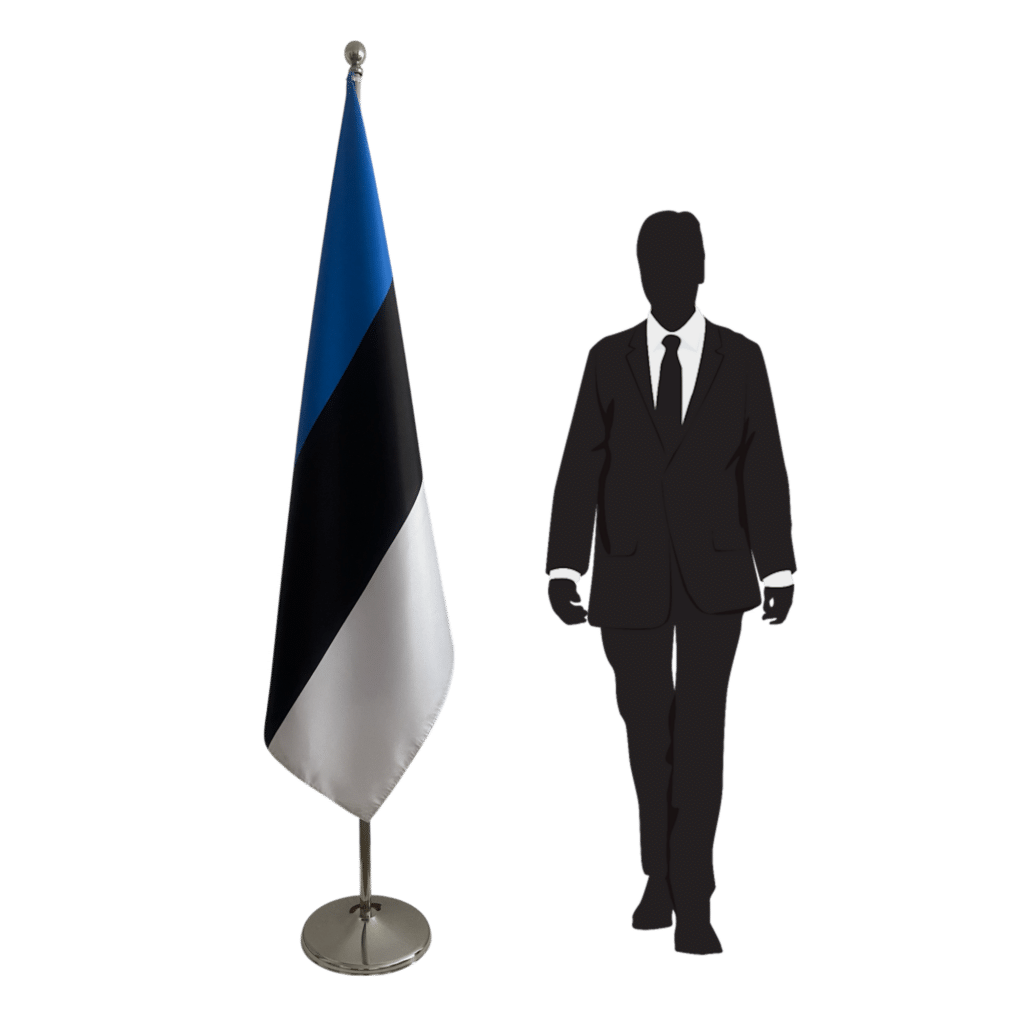 Estonia flag on stand
