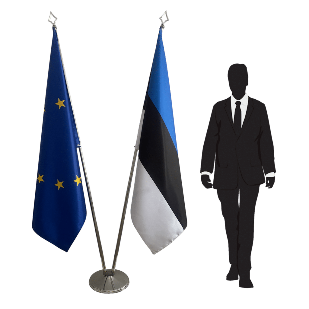 Estonia flag on stand