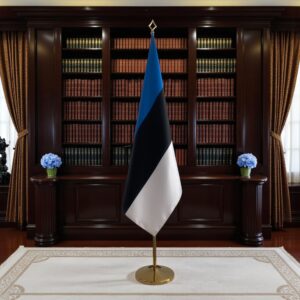 drapeau estonie sur hampe