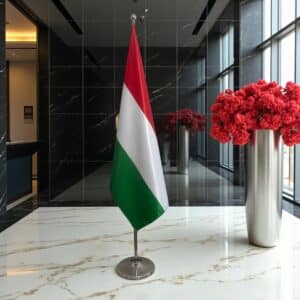 drapeau Hongrie sur hampe