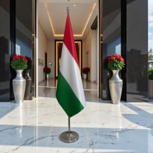 drapeau Hongrie sur hampe