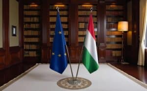 drapeau Hongrie et UE