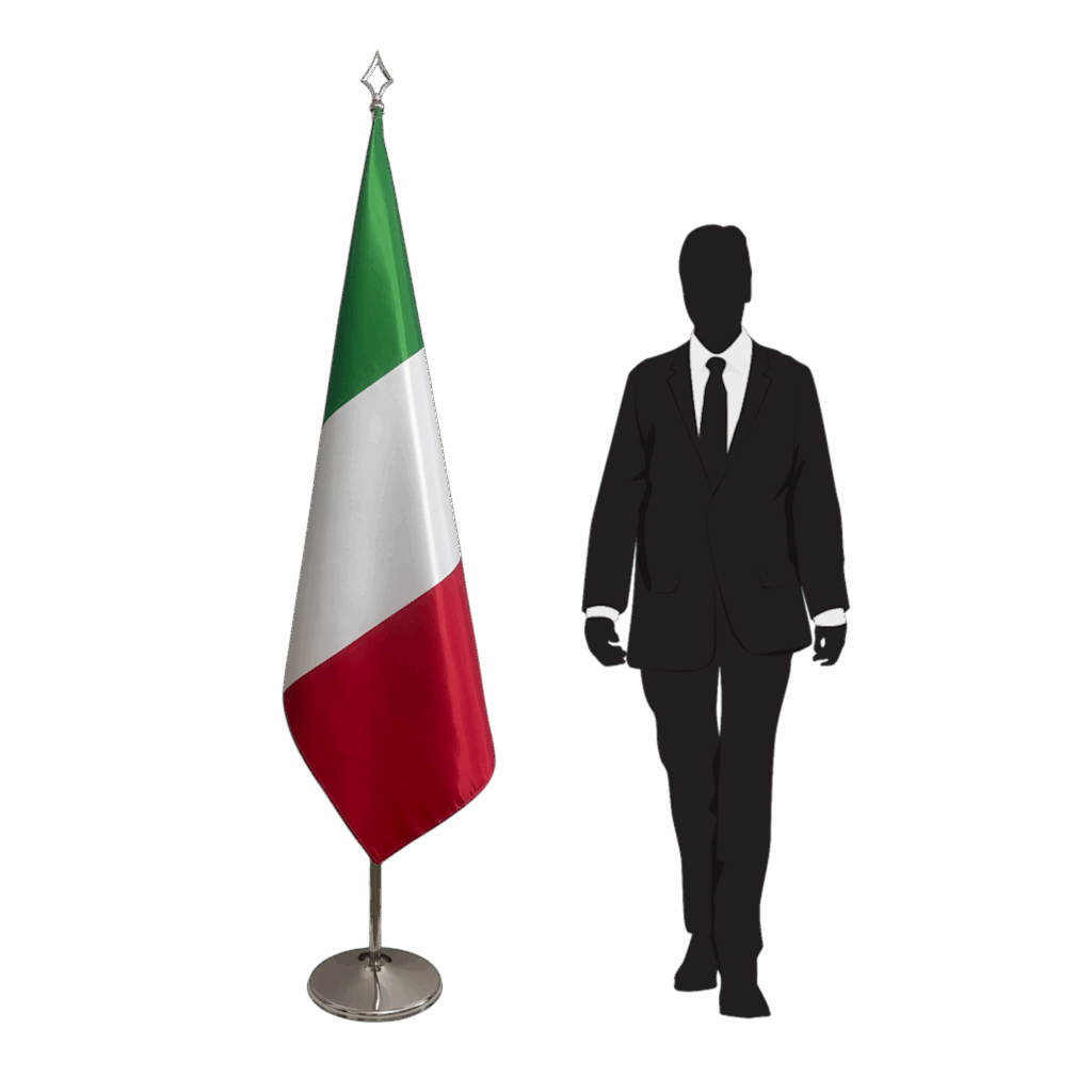 Italy flag on pole