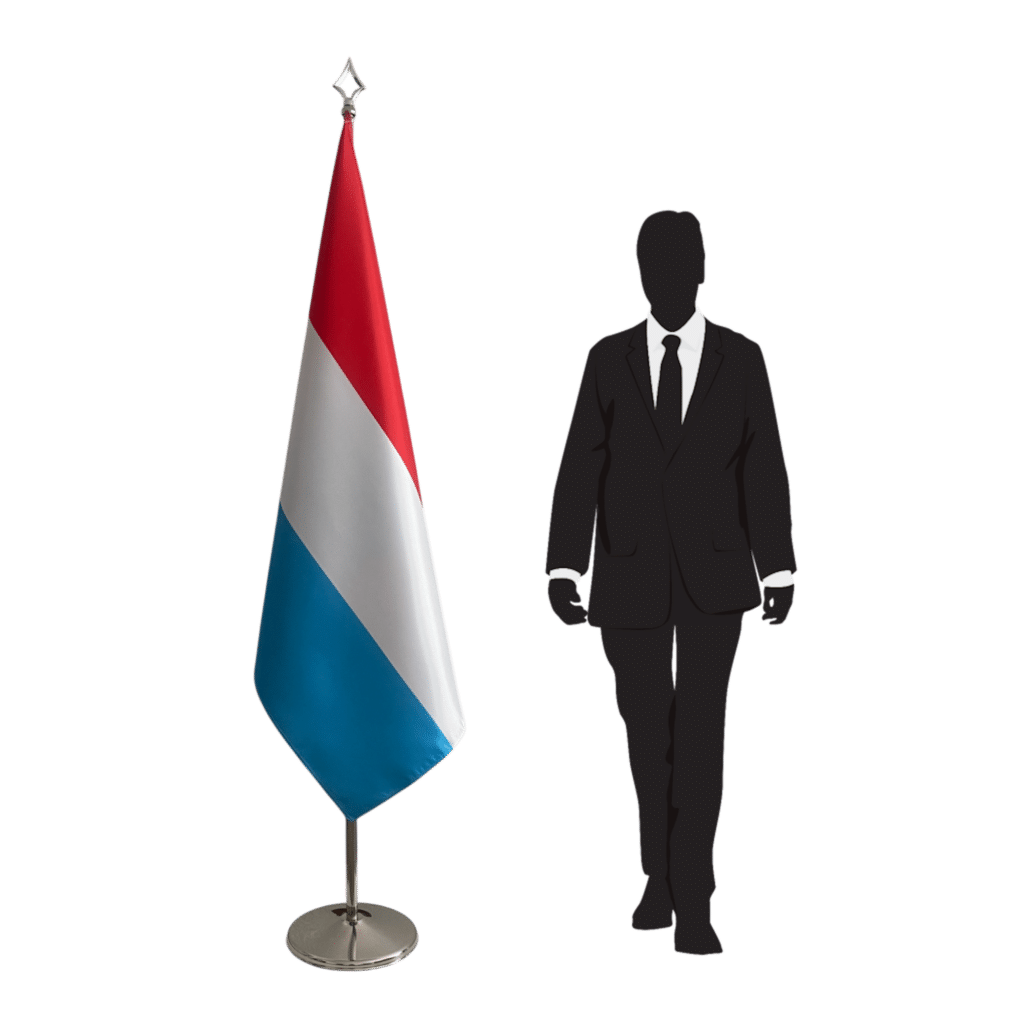 Luxembourg Flag with mat