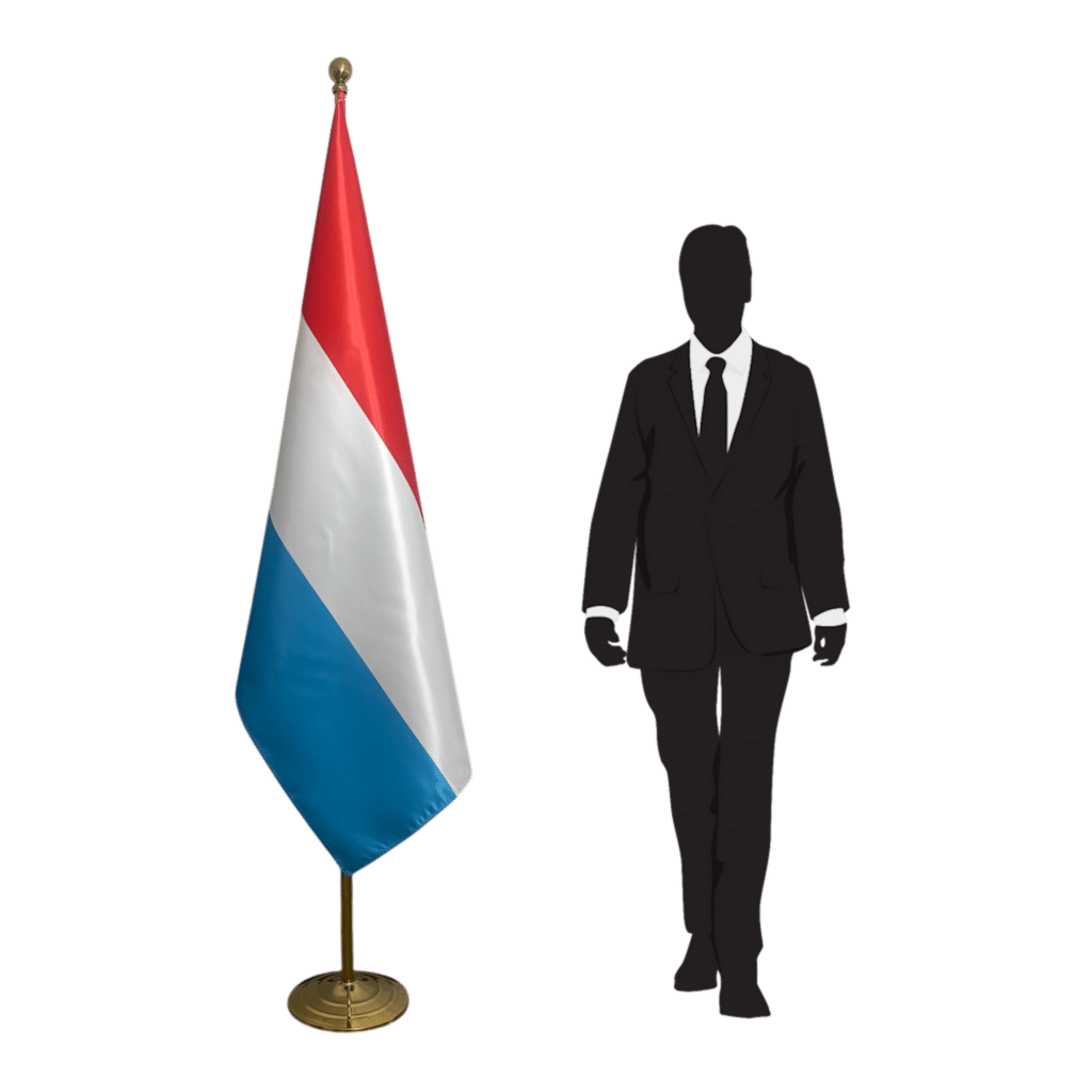 Luxembourg Flag with mat