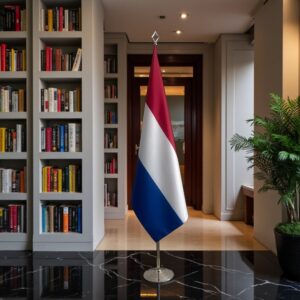 drapeau Pays-Bas sur socle