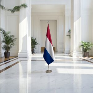 drapeau Pays-Bas sur pied