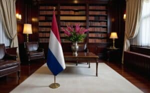 drapeau Pays-Bas sur hampe