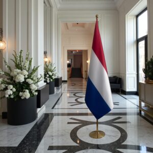 drapeau Pays-Bas sur hampe