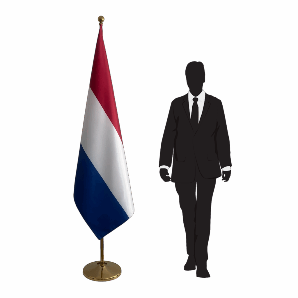 Netherlands flag on stand
