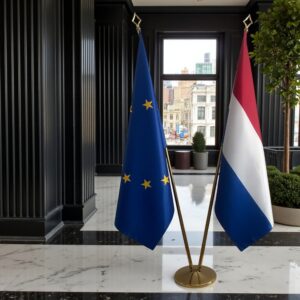 drapeau Pays-Bas et UE