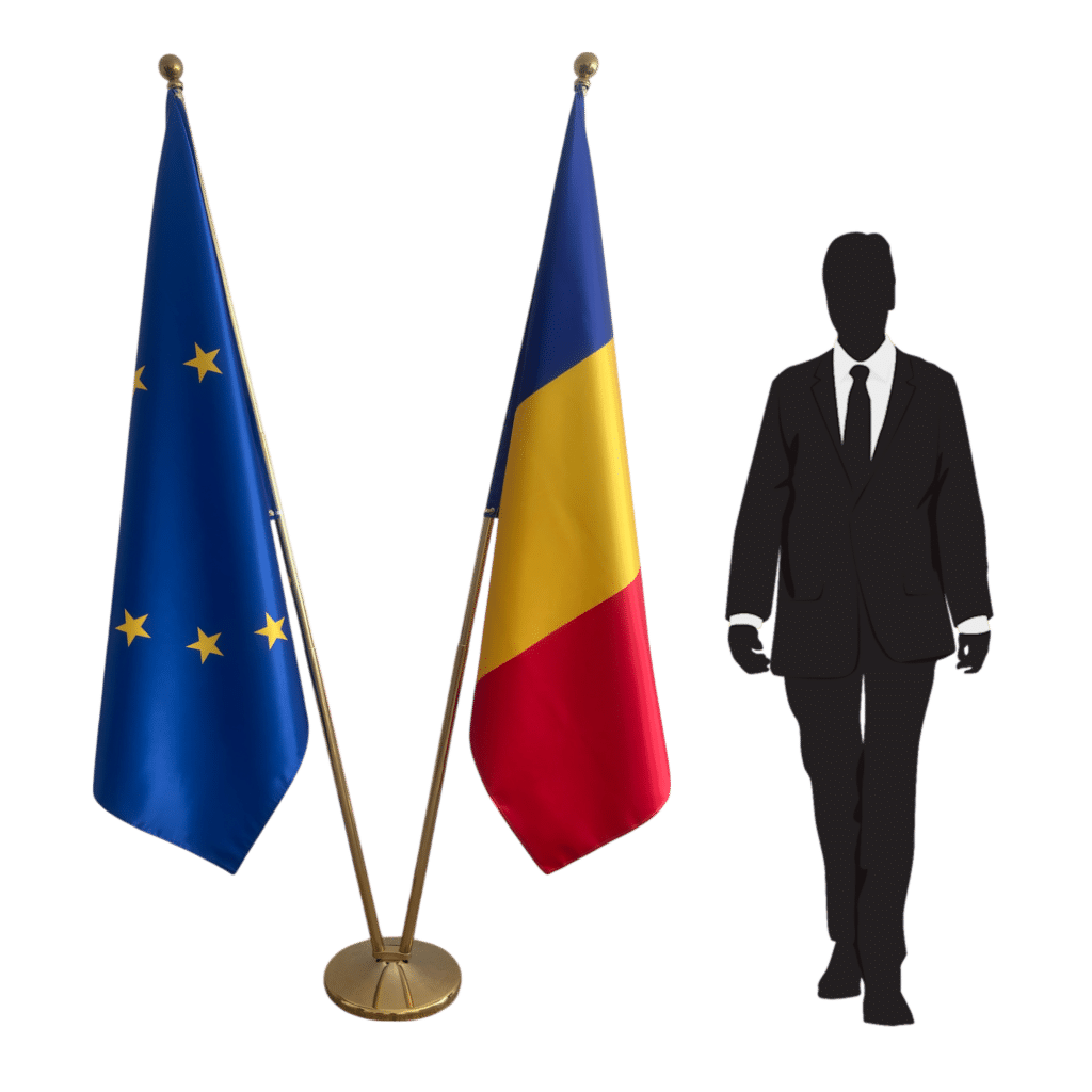 romania flag with mat