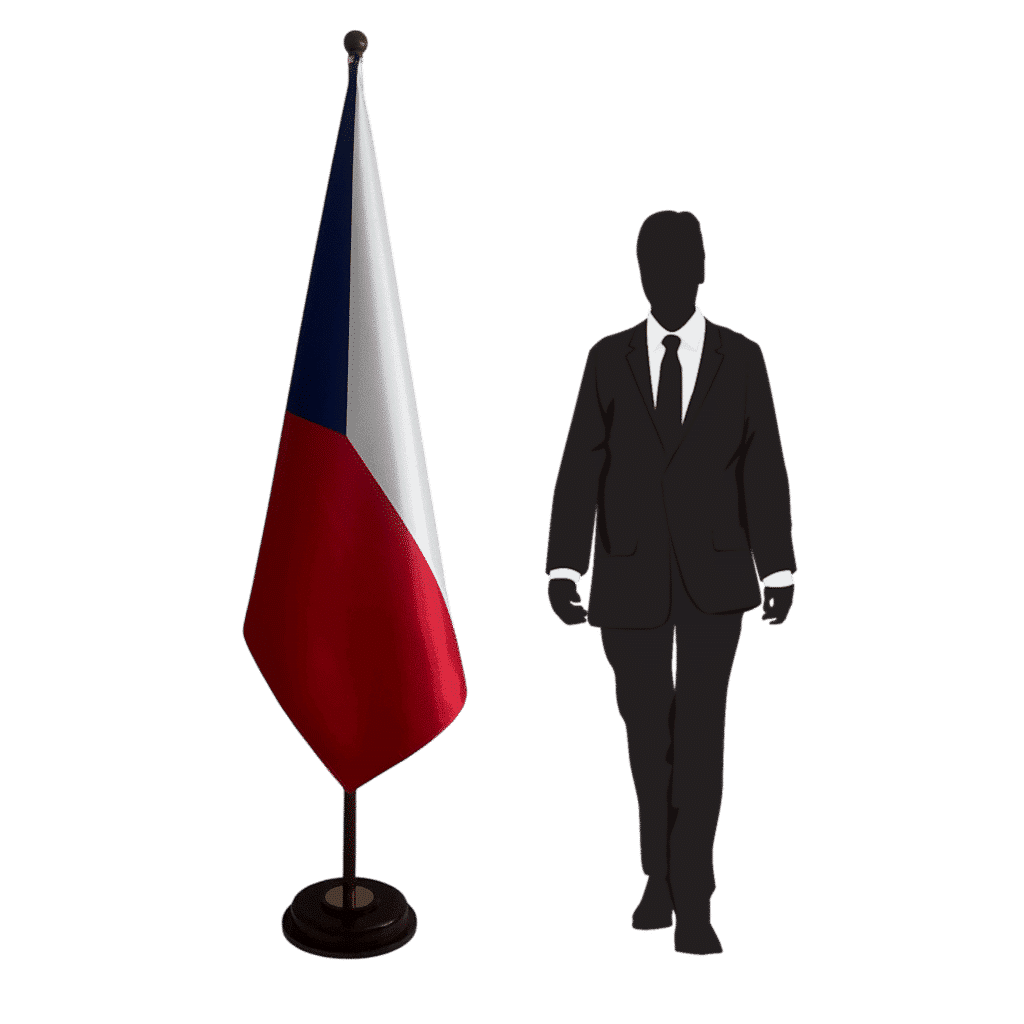 Czech flag stand