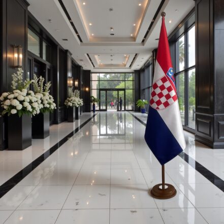 socle drapeau croatie