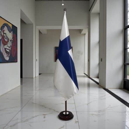 socle drapeau finlande