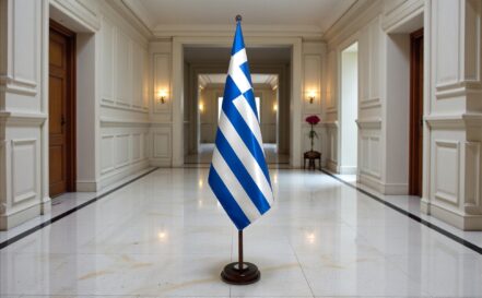 socle drapeau grece