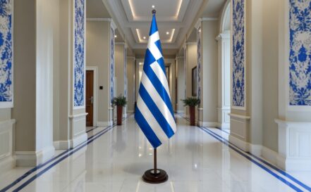 socle drapeau grece