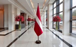 socle drapeau lettonie