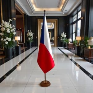 socle drapeau Tchéquie