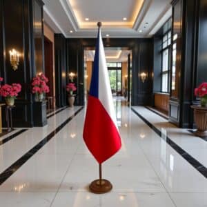 socle drapeau Tchéquie